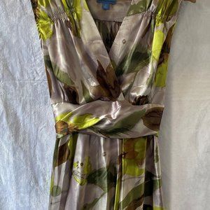 Vera Wang Silver, Brown Classy V-Neck Blouse XL